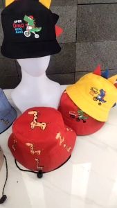 Topi bucket dino Rooarr Dari umur 1-7 Tahun Gratis nama di cet aja