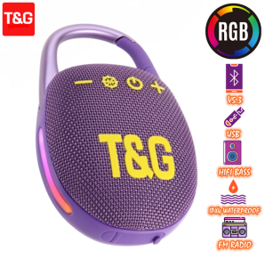 T&G TG-447 TWS Wireless Hi-Fi Stereo Bass Portable Bluetooth IPX4 Waterproof Outdoor RGB Speaker