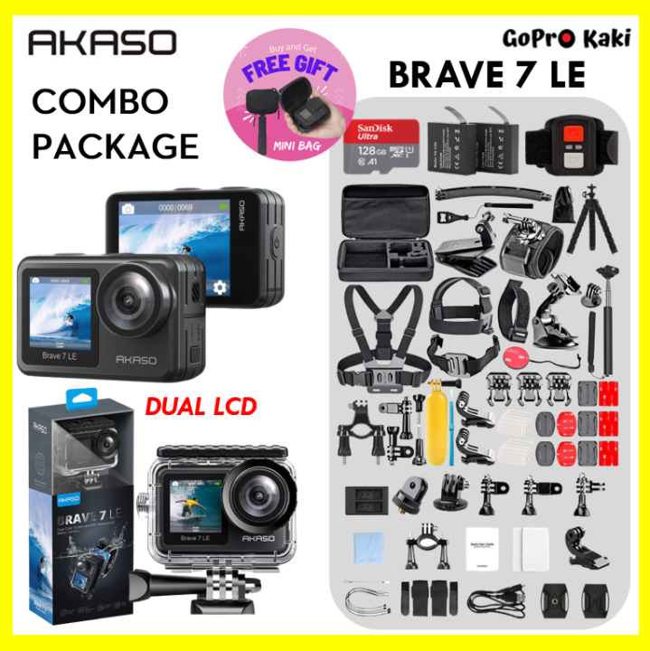Akaso Brave 7 LE 4K30fps 20MP WiFi Action Camera With ElS 2.0 Touch ...