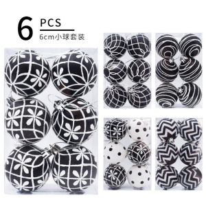 New hand-painted Christmas ball 6cm set Christmas tree decoration pendant Christmas window arrangement ball