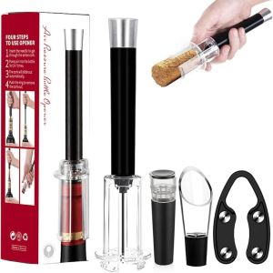 SHIRUI Bar Accessories Wine Bottle Opener Set ABS Aluminum Alloy Air Pump Cork Remover  Kitchen Gadgets Air Pressure Wine Opener