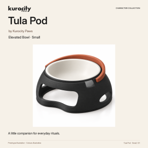 Tula Pod by Kurocity Paws | Elevated Dog Bowl Small | Character Collection