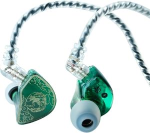 Waner S.G in Ear Monitors Headphones HiFi Wired Earbuds Earphones with 10mmDiaphragm Dynamic Driver 0.78mm 2-Pin Detachable OFC Cable for Audiophile DJ Stage Black