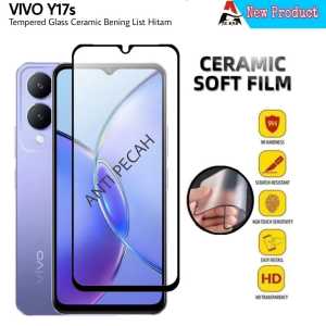 Tempered Glass VIVO Y17S Full Cover Ceramic Bening List Hitam