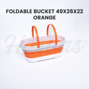 Ember Cuci Piring Lipat Portable Dengan Pegangan / Baskom Portable / Foldable Bucket 49x26x22