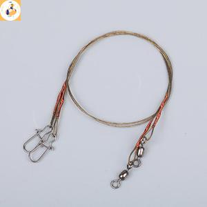 EOY 2Pcs set Steel Wire Titanium Wire Anti-Biting Line With Pin Fishing Front Wire