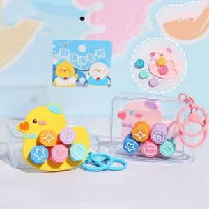 BEAUTYLADIES ดีไซน์ที่สนุกสนาน จี้เป็ดเซเลอร์แฮปปี้ ของตกแต่งแขวน กระเป๋าของเล่นขนาดเล็ก คีย์เชนเป็ดเซเลอร์แฮปปี้ รูปเป็ด การ์ตูน จี้หินขว้าง ของเล่นเด็ก