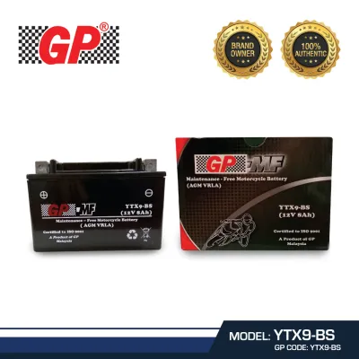 GP Motorcycle Battery - GP-MF Maintenance-Free Battery (YTX9-BS)