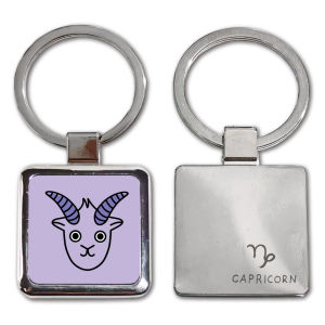 Unique Horoscope Sign Keychain - Printed Front Engraved Back - Personalized Astrology Gift