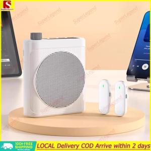 【Big Sale】 Portable PA System with Dual Lavalier Lapel Clip BT Microphone Speaker System for Streaming Class Speech Meeting Yoga Guides 【SuperLegend】