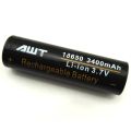 Baterai Cas AWT 3400mAh Hitam 18650 Battery Baterai Batrai Cas Rechargeable Battery. 