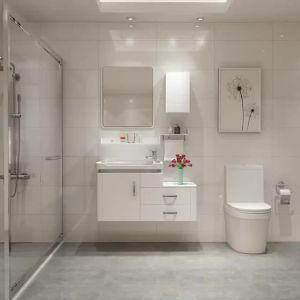 PVC Bathroom Cabinet Combination Bathroom Table Wash Basin Wash Basin Waterproof Modern Simple Bathroom Wall Cupboard