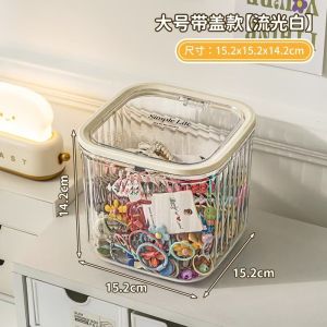 กล่องเครื่องประดับเดสก์ท็อป ที่เก็บอุปกรณ์ทําความสะอาด กล่องผม เป็นระเบียบ แฟชั่นและความสวยงาม