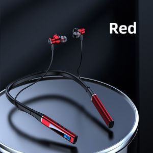 NEW 5.1 Bluetooth Headphon 100 Hours Playback Bass In Ear Headset Wireless Earphon Neckband Waterproof Headphones TF Card Magnet