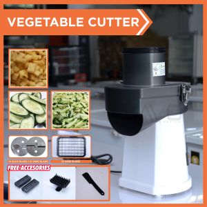 Bravo Electric Vegetables Cutter Food Chopper Vegetables Slicer Mesin Potong Dadu Pemotong Sayur Salad Maker