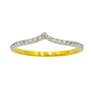 Happy Jewelry แหวนเพชรของแท้ ทรงปีกนก สวยงาม ทองแท้ 9k 37.5% ME549