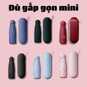 dù gấp gọn mini bỏ túi cán tròn có hộp thời trang – ô che nắng mưa chống tia uv spf50+ nhỏ gọn tiện lợi - Snappy 4U