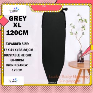 Standing Ironing Board with Premium Board Cover&Iron Rest - Retractable/AdjustableHeight/Lightweight