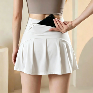 【Buy 1 Take 1】Women Sports Skirt High Waist Yoga Skirt with Pocket Tennis Running Fitness Quick Dry