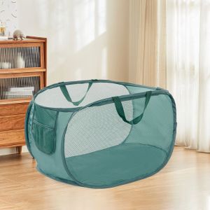 Laundry Basket Foldable Design ตะกร้าผ้าตาข่าย มีหูหิ้ว ตะกร้าผ้าพับได้ รุ่นพกพา มีหลายสี หลายแบบ