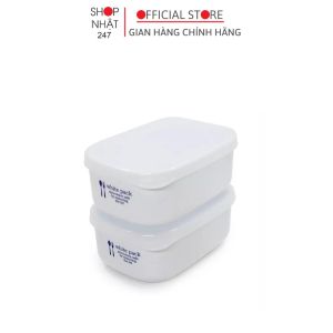 Set 2 hộp nhựa đựng thực phẩm White pack 280ml nội địa Nhật Bản