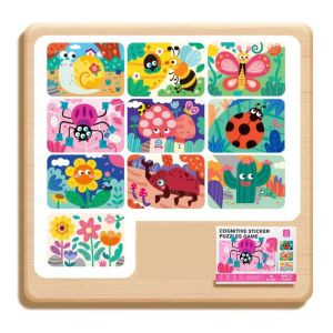 SKJK STUDIO Làm thủ công Tem nhãn 3D nổi Montessori Đồ chơi giáo dục Sách dán hình động vật Dễ thương Phim hoạt hình Bộ vật liệu dán tự làm Ngày thiếu nhi