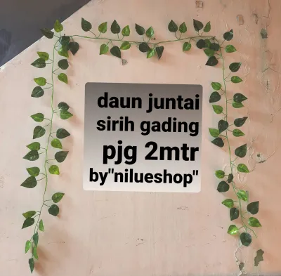 DAUN RAMBAT PLASTIK DAUN PANJANG 2METER DAUN HIASAN DINDING DEKORASI