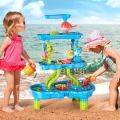 TEMI Water Table Toys Children's Pool Bath Curtain Waterfall Water Playing  Table toy Beach Toys Indoor and Outdoor Swimming Pool Beach toys. 