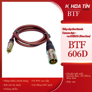 Dây Canon Đực Cái Ra AV RCA Hoa Sen BTF | Canon Đực Cái | Dây Cao Cấp | Dài 1m