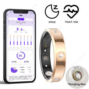 (HD1)Mens and Womens Fashion Smart Ring Waterproof with Sleep Blood Oxygen and Monitoring Multiple Sports Modes Fitness Rings  Lelaki Wanita Fesyen Cincin Pintar Kalis Air Kadar Jantung Tidur Oksigen Darah Tekanan Darah