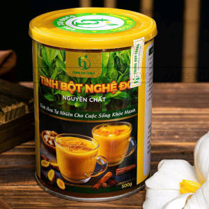 OCOP Tinh bột nghệ đỏ Trung Huy foods hộp 500g củ nghệ đỏ bột nghệ hỗ trợ người đau dạ dày khó tiêu đẹp da giữ dáng ngăn lão hóa