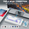 AULA 99/87/80 Keys customized gaming keyboard Gasket Structure Tri-mode RGB Wired /Bluetooth /2.4G Wireless Hot-swappable Mechanical Keyboard Supports WIN/Android/IOS system(F99). 