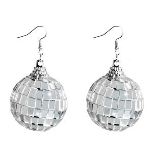 Disco Ball Earrings 70s Disco Earrings Party Costume Accessories for Women Dating Bag Club Musical Festival