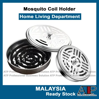 Mosquito Coil Holder Incense Burner with Cover Camping Hiking Outdoor Mosquito Coil Gelung Nyamuk 蚊香架 蚊香盘