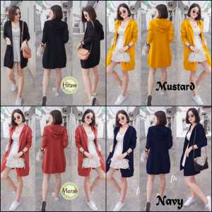 FEMMESHOPA-CARDIGAN WANITA / CARDIGAN KEKINIAN / OUTER TERBARU - FN LONGCARDI HODIE LESTY