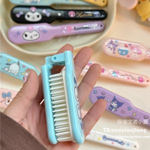 Sanrio Fashion Hello Kitty Hand-held Massage Airbag Comb Sanrio Anime Cinnamoroll Kuromi Kawaii Cartoon Girl Portable Gift Combs