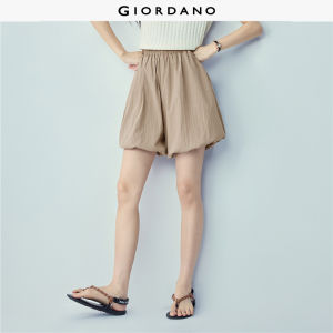 Giordano Beau Monde Women Elastic waist bubble skorts Free Shipping 13406319