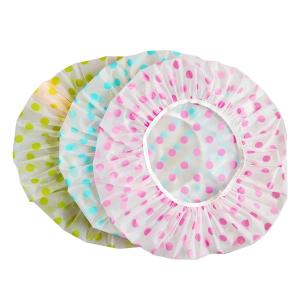 6 Pcs Waterproof EVA Shower Cap Reusable Elastic for Women Spa Salon    Elastic Reusable Bathing Hair Cap Beauty Salon Spa Lace Elastic Band Flower Printed