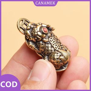 CANAMEK✨ Đồng thau động vật Pixiu đồng xu quyến rũ Mặt dây chuyền bức tượng trang trí Trung Quốc thu nhỏ bức tượng nhà văn phòng bàn trang trí phụ kiện