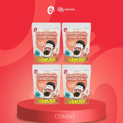 Combo 4 Rong biển giòn trộn cá hồi 30g dành cho bé giàu chất dinh dưỡng
