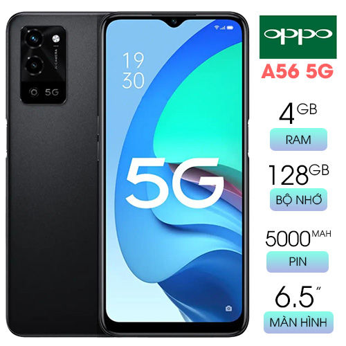 Điện thoại Oppo A56 5G siêu đẹp cấu hình ổn 4GB/128GB thiết kế trẻ trung camera AI chụp ảnh siêu đẹp - tặng kèm ốp lưng, bộ sạc