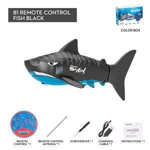 Mini Diving RC Shark Waterproof RC Boat Shark Infrared Controlled Water Toy Remote Control Boat Gift Boys Girls