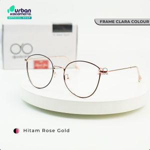 Djava x Urban - Frame Clara - Kacamata Korea Semi Cateye Titanium Metal