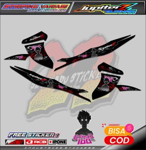 STRIPING VARIASI YAMAHA JUPITER Z BURHAN DESAIN MOB PSYCHO 100 / STICKER LIST MOTOR YAMAHA JUPITER Z BURHAN