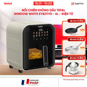 [SIÊU SALE TẾT 15.1 - 10.2] Nồi chiên không dầu Tefal Window white EY8211Y0 - 6L - Điện tử
