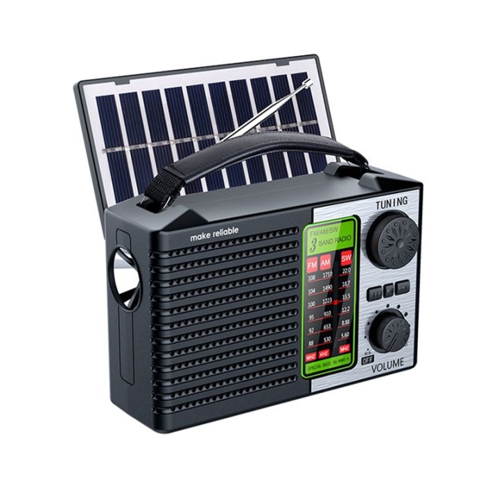 Portable AM FM SW Radio with Flashlight & BT Speaker Emergency Radio ...