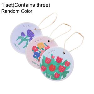 5pcs/pack Magic Cleaning Sponge Cartoon Flowers Compressed Wood Pulp Scouring Pads Kitchen Non-stick Oil Dishwashing Rag Tools