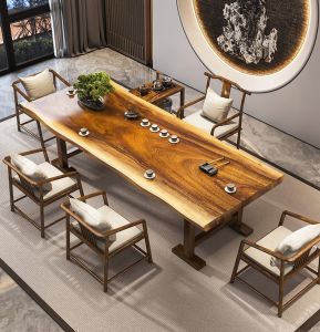 [PRE-ORDER][Factory Direct: TY] Walnut wood solid Wood Dining Table computer table desk Home Office Meeting Table Working Bench Customize available 实木电脑桌餐桌会议桌(ETA: 1mth)