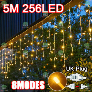 5M 256led Icicle Led Light Hari Raya Lights Curtain Fairy lights Christmas decorations Lamp for Room decoration