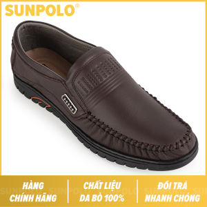 Giày mọi nam da bò SUNPOLO SU3028 Có size lớn